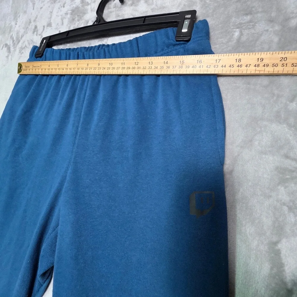 Twitch Official Logo Jogger Sweatpants Blue Gaming Lounge Pants Mens Large